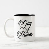 Ehrenschwule Bar | Brautparty Custom Keepake Zweifarbige Tasse (Links)