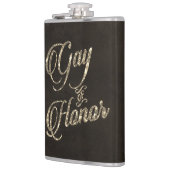 Ehrenschwule Bar | Brautparty Keepake Gold Flachmann (Links)