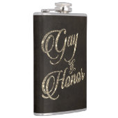 Ehrenschwule Bar | Brautparty Keepake Gold Flachmann (Rechts)