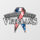 Ehrenveteranen Fensteraufkleber (Blatt)