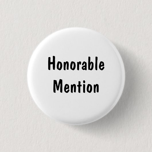 Ehrenvolle Erwähnung Button (Vorderseite)