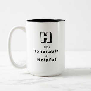Ehrenwerter H - Personalisierter Luxus-Lob Tasse