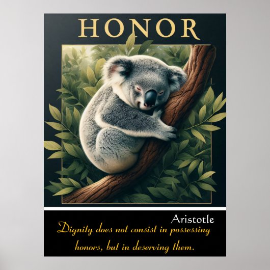Ehrenwohnsitz in Koalas Ruhe Poster (Vorne)
