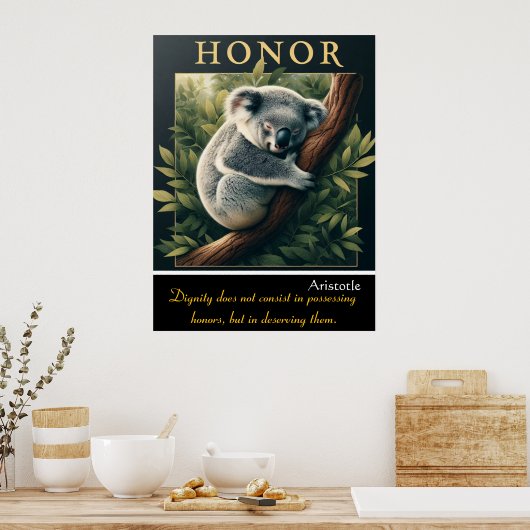 Ehrenwohnsitz in Koalas Ruhe Poster (Küche)