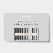 Ehrenzeichen-Abzeichen | Individuelle Name-Tag und Ausweis (Rückseite)