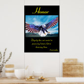 Ehrenzeichen mit Weisheit und Stolz Poster (Küche)