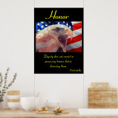 Ehrenzeichen über dem kühlen amerikanischen Stolz Poster (Küche)