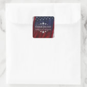 Ehrerbietende Quadratischer Aufkleber (Tasche)