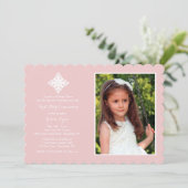 Ehrerbietige quere religiöse Foto-Einladung Einladung (Stehend Vorderseite)