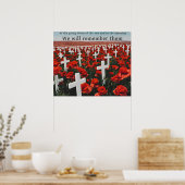 Ehrerbietung des gefallenen Service-Helden-Gedenke Poster (Küche)