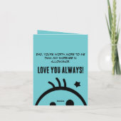 Ehrerbietung des Vaters: Ein lustiger Tribut Karte (Rückseite)