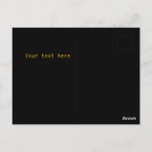 Ehrerbietung des vergangenen Inspirierend Schwarzg Postkarte (Rückseite)