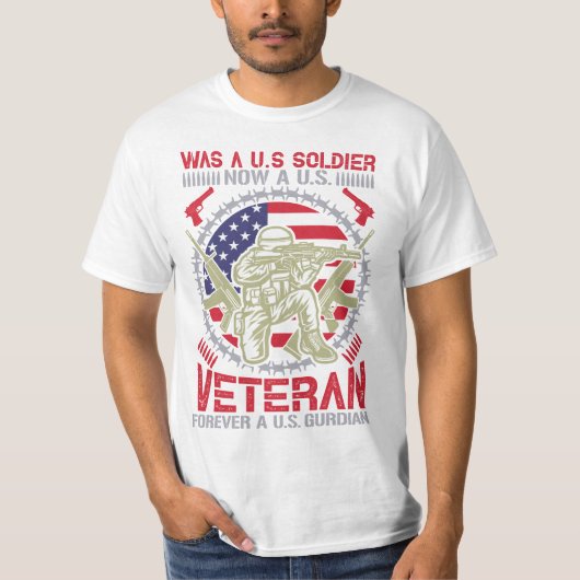 Ehrerbietung von US-Soldaten Veteran an Guardian T-Shirt (Vorderseite)