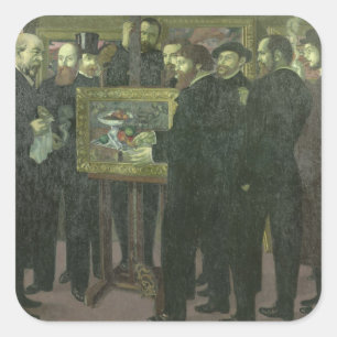 Ehrerbietung zu Cezanne, 1900 Quadratischer Aufkleber