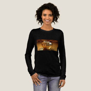 EHRGEIZ Golden Apple Ambition Typografie Langarmsh Tri-Blend Shirt