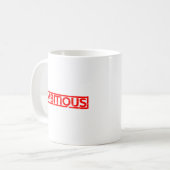 Ehrgeizige Briefmarke Kaffeetasse (Vorderseite Links)