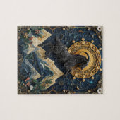 Ehrgeiziger Steinbock - Papierquilling Puzzle (Horizontal)