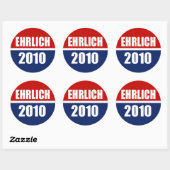 EHRLICH 2010 RUNDER AUFKLEBER (Blatt)