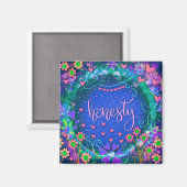 Ehrlich Blauer Hübscher Spaß vermittelt moderne In Magnet (Vorderseite/Rückseite)