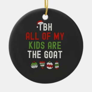 Ehrlich gesagt sind alle meine Kinder Weihnachts-Z Keramik Ornament
