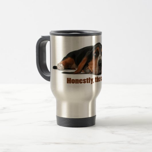 Ehrlich tat die Katze es Reisebecher (Vorderseite Links)