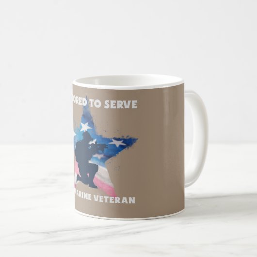 Ehrlich, um zu dienen, US-Marine Veteran Kaffeetasse (VorderseiteRechts)