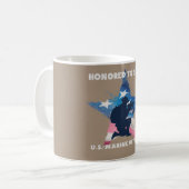 Ehrlich, um zu dienen, US-Marine Veteran Kaffeetasse (Vorderseite Links)