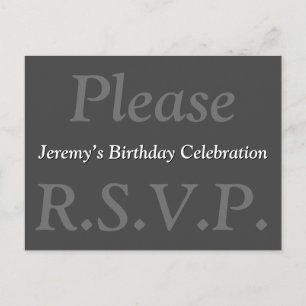 Ehrlich und elegant "Bitte R.S.V.P." Postkarte