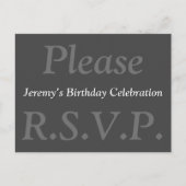 Ehrlich und elegant "Bitte R.S.V.P." Postkarte (Vorderseite)