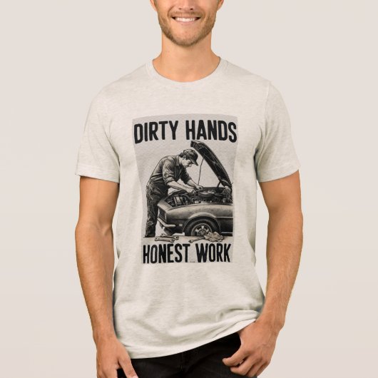 Ehrliche Arbeit T-Shirt Tri-Blend Shirt (Vorderseite)