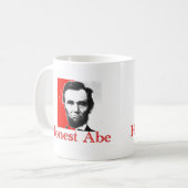 "Ehrlicher Abe" Abe Lincoln Kunst-T - Shirt u. Kaffeetasse (Vorderseite Links)