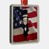 Ehrlicher Abe Lincoln und alter Ruhm, die hoch Silbernes Ornament (Rechts)