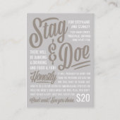 Ehrliches Stag & Doe Ticket (Vorderseite)