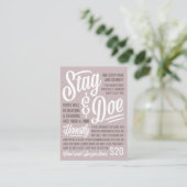 Ehrliches Stag & Doe Ticket (Stehend Vorderseite)