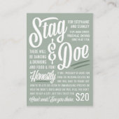 Ehrliches Stag & Doe Ticket (Vorderseite)