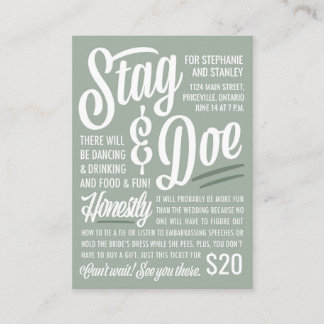 Ehrliches Stag & Doe Ticket