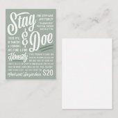 Ehrliches Stag & Doe Ticket (Vorne/Hinten)