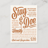 Ehrliches Stag & Doe Ticket (Vorderseite)