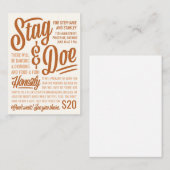 Ehrliches Stag & Doe Ticket (Vorne/Hinten)