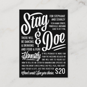 Ehrliches Stag & Doe Ticket