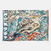 Ehrlichkeit, eine elegante Waffe. Geschirrtuch (Horizontal)