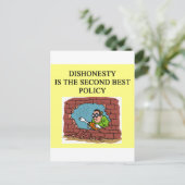 Ehrlichkeit ist die beste Politik? Postkarte (Stehend Vorderseite)