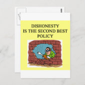 Ehrlichkeit ist die beste Politik? Postkarte (Vorne/Hinten)