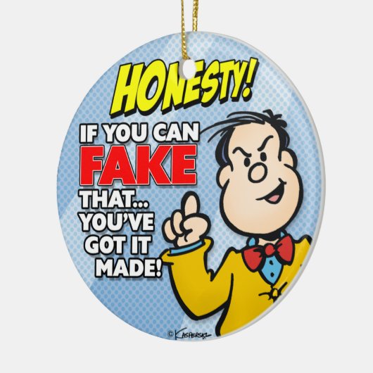 Ehrlichkeit Keramikornament (Links)