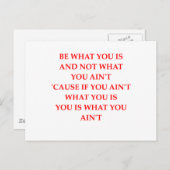 Ehrlichkeit Postkarte (Vorne/Hinten)