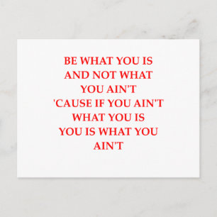 Ehrlichkeit Postkarte