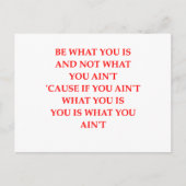 Ehrlichkeit Postkarte (Vorderseite)