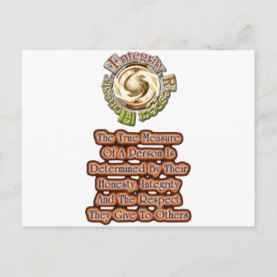 Ehrlichkeit und Integrität Respekt TS Postkarte