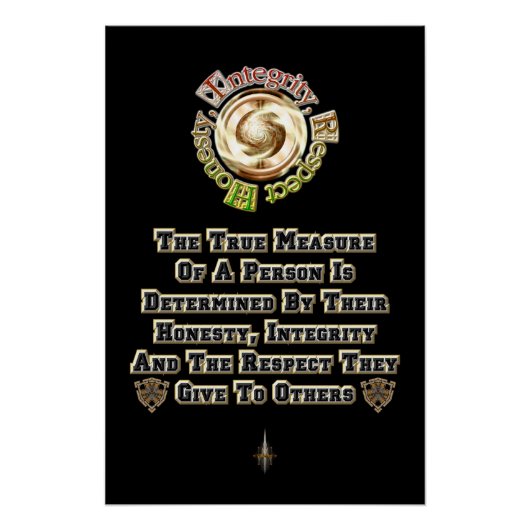 Ehrlichkeit und Integrität respektieren MXT Poster (Vorderseite)