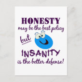 Ehrlichkeit / Wahnsinn Postkarte (Vorderseite)